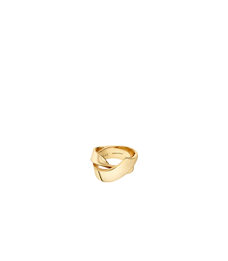 Éole Curled Ring - Gold in 24-carat gold gilding
