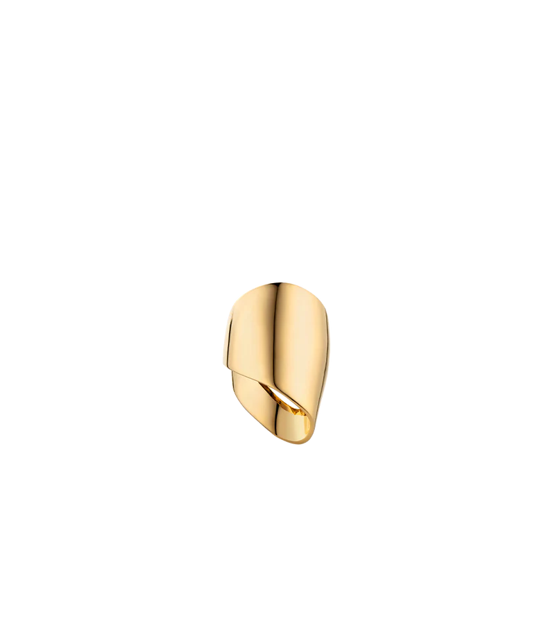 Éole Draped Ring - 24 carat gold gilded