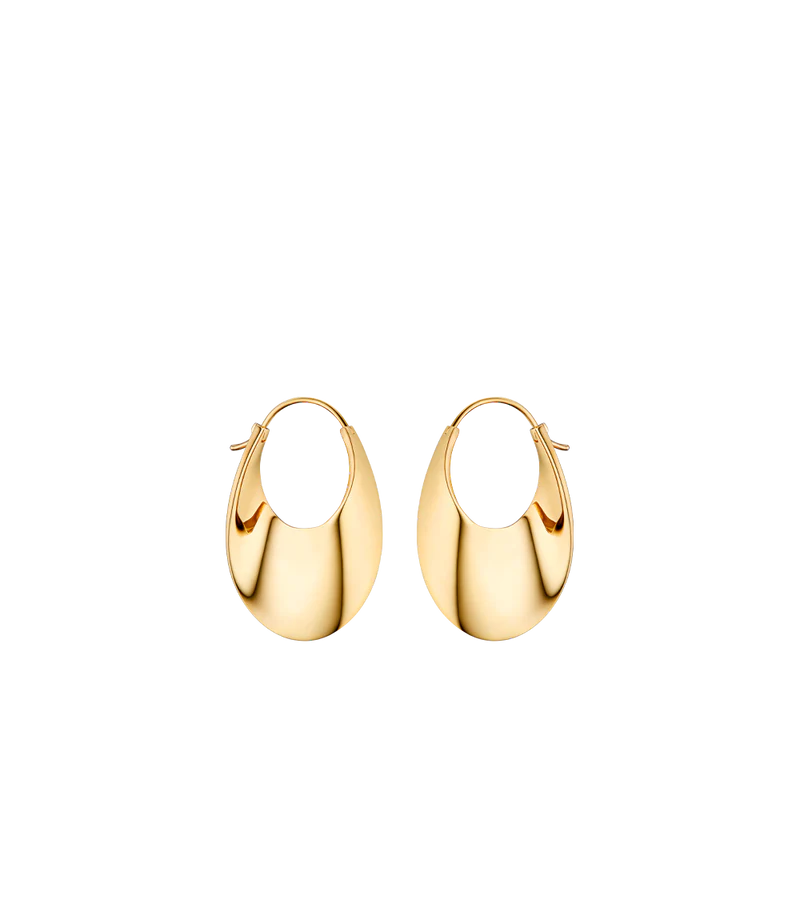 Éole Slim Hoop Earrings - 24 carat gold gilded