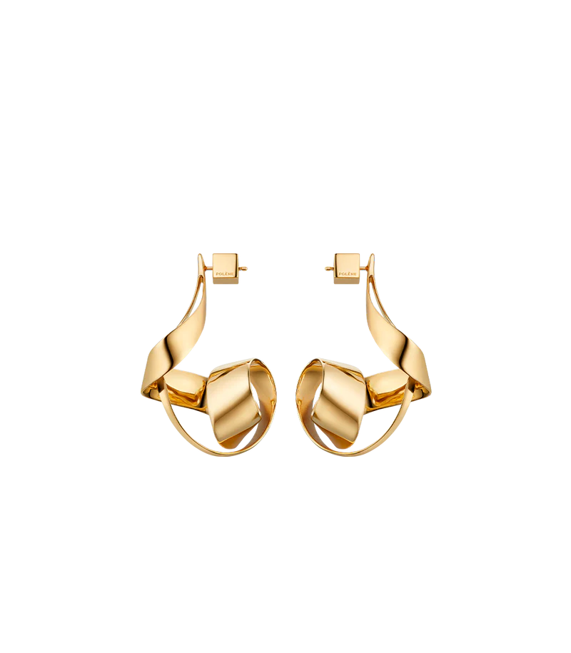 Éole Spiral Earrings - 24 carat gold-gilded