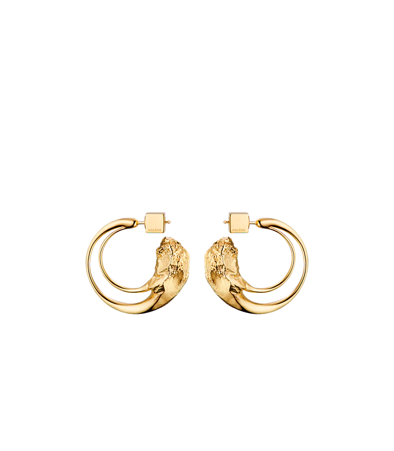 Eroz Hoop Earrings - 24 carat gold gilded
