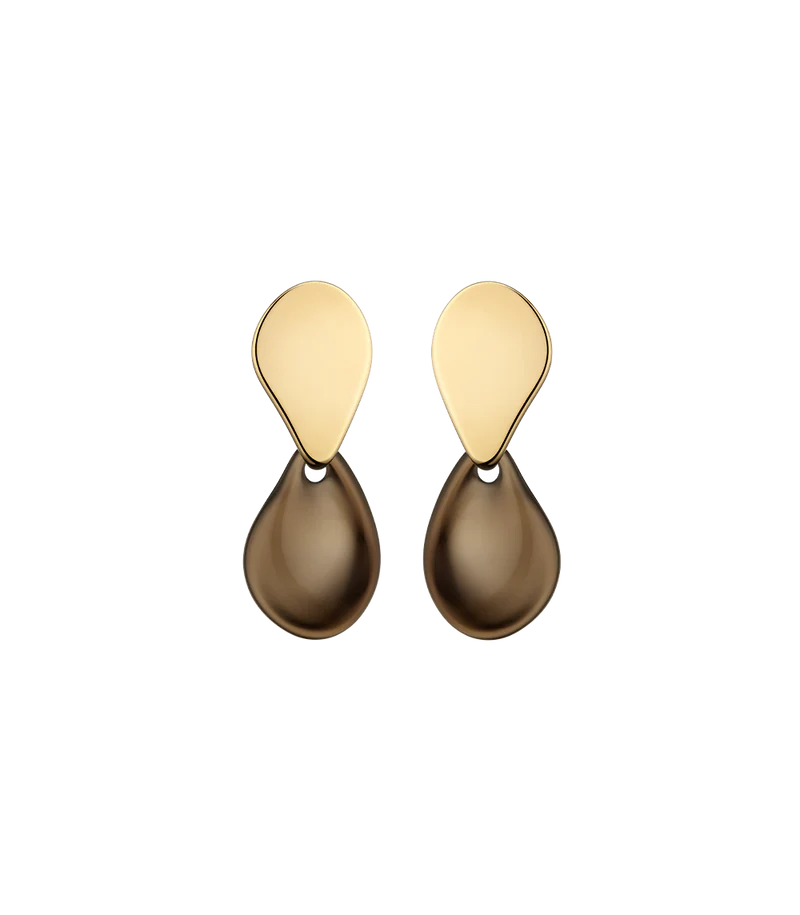 Naé Earrings - Smoked glass