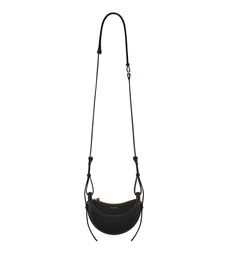 Numéro Dix Micro - Smooth Black with Ecru Stitching