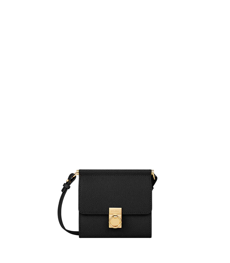 Numéro Sept Crossbody Wallet - Textured Black